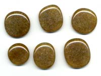 Flecked brown glass pendants