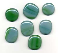 Blue-green glass penants
