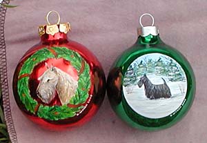 Medium glass ornaments - Scottish Terriers