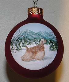 Large glass ornaments - American Cocker Spaniel