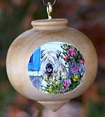 Turned Hardwood Ornament - Soft Coated Wheaten Terrier