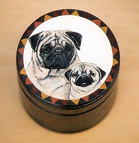 Pug Round Box