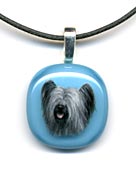 Painted Glass Pendant - Skye Terrier